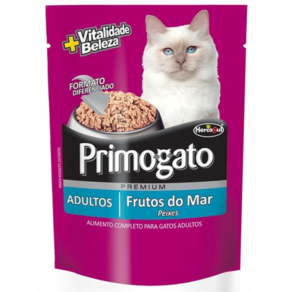 Ração Úmida Sachê Primogato Frutos do Mar