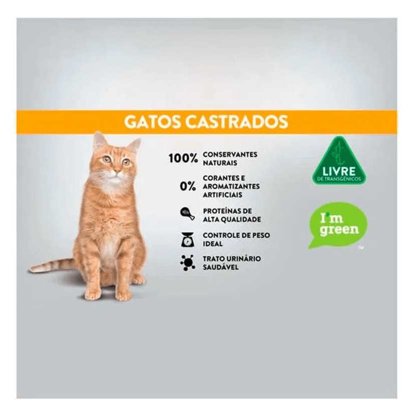 Ração Quatree Life Premium Especial Gatos Castrados Sabor Frango e