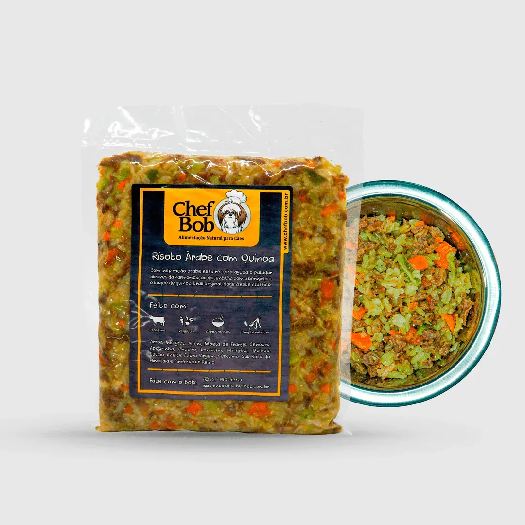 Alimentação Natural para Cães Chef Bob - Risoto Árabe com Quinoa  350g