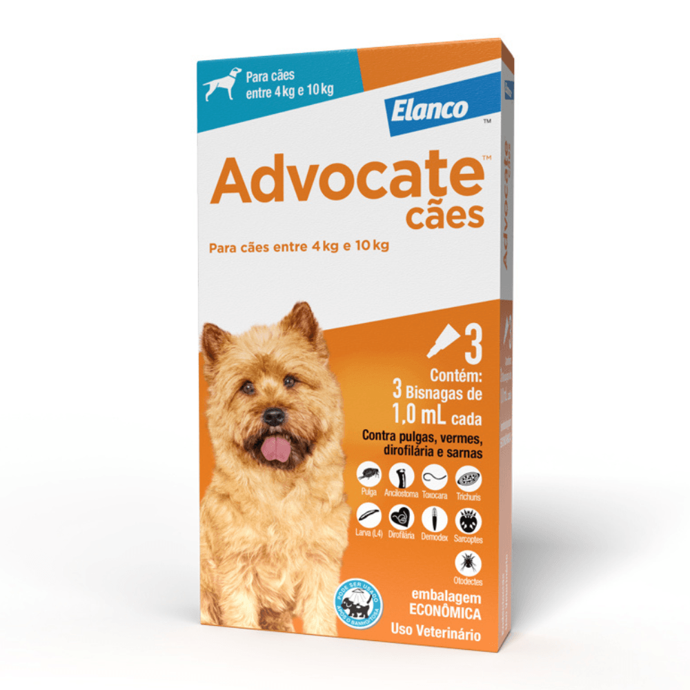 Advocate Cães Combo - para Cães de  4 até 10kg